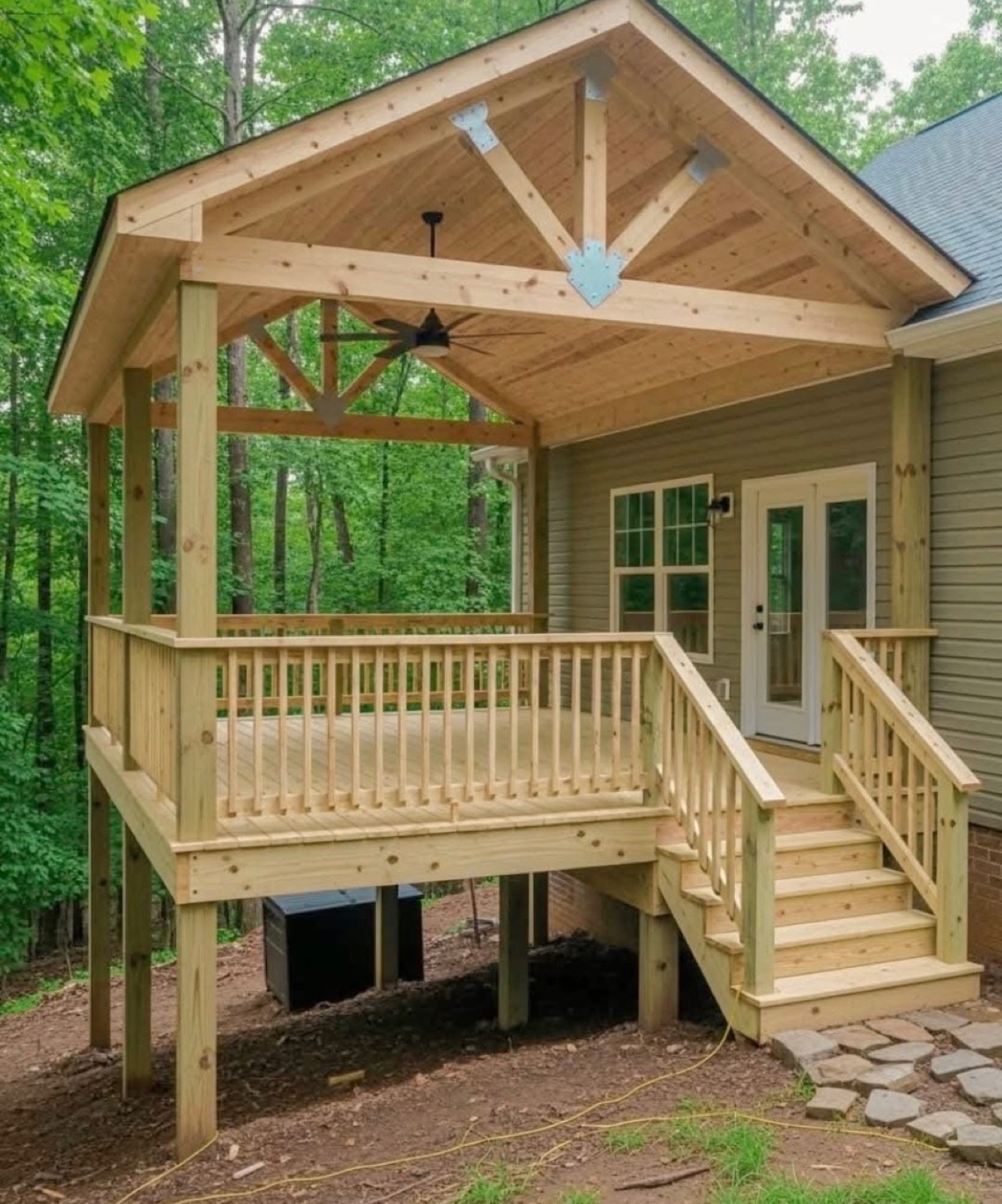 Custom backyard deck built by RL Remodeling — western Chicago suburbs.